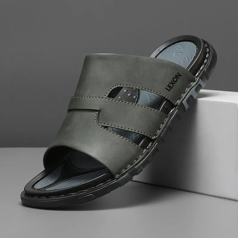 LEXON Rubber Sole Odor Resistant Slide Slippers Men's-11