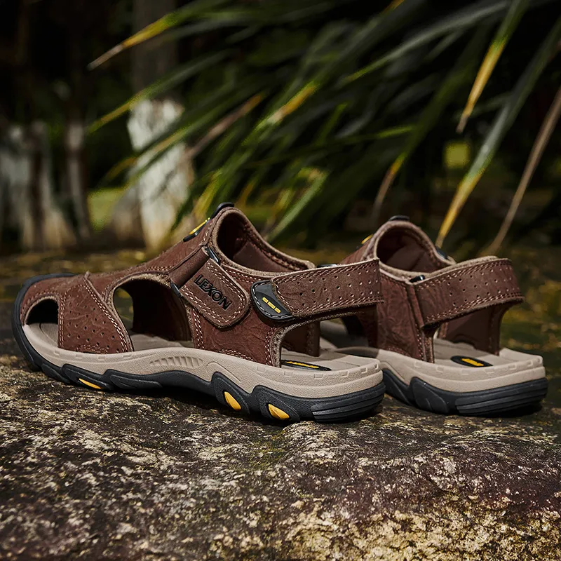 LEXON Beach Sandals Men Khaki-11