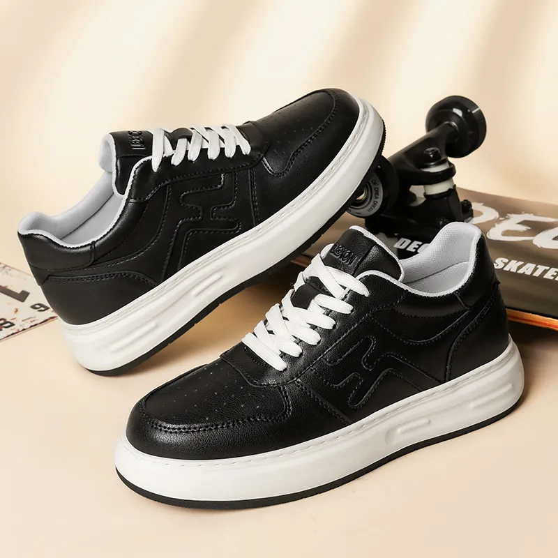 LEXON Abrasion Resistant Height Increasing Breathable Low Top Skateboard Shoes Men's-3
