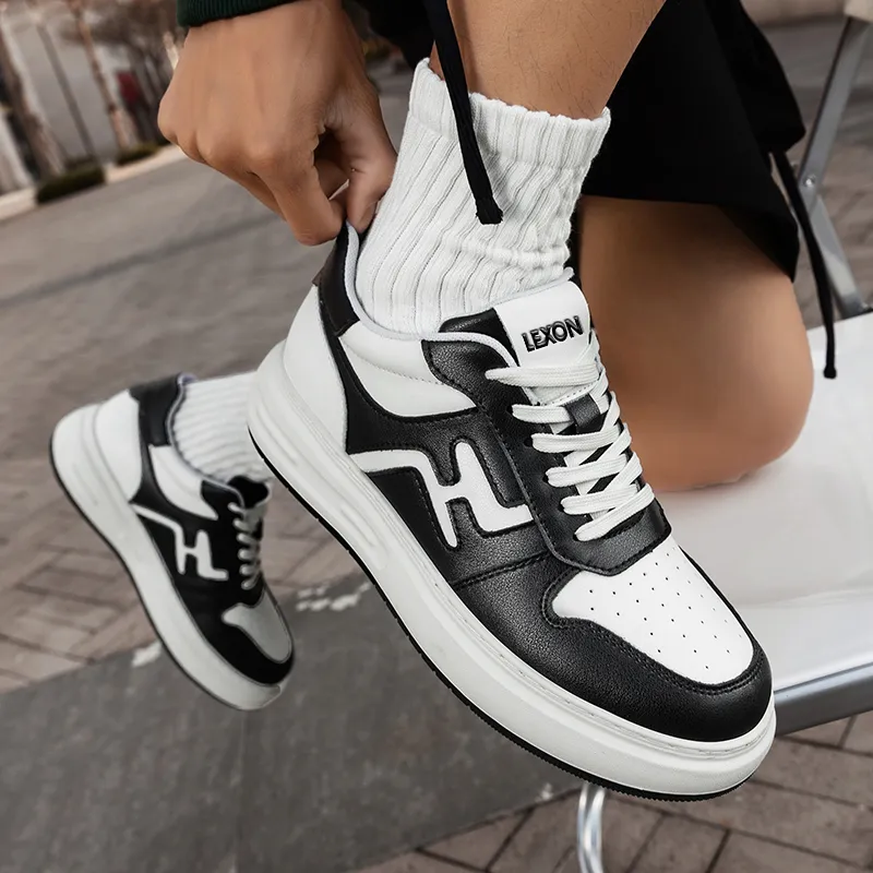 LEXON Abrasion Resistant Height Increasing Breathable Low Top Skateboard Shoes Men's-10
