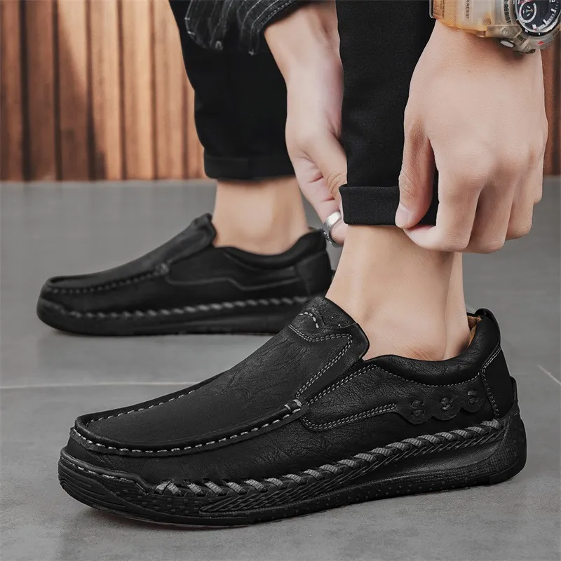 LEXON Men's Casual Shoes Men Low Top Black/Khaki/Dark Brown-3
