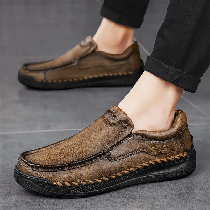 LEXON Men's Casual Shoes Men Low Top Black/Khaki/Dark Brown-9