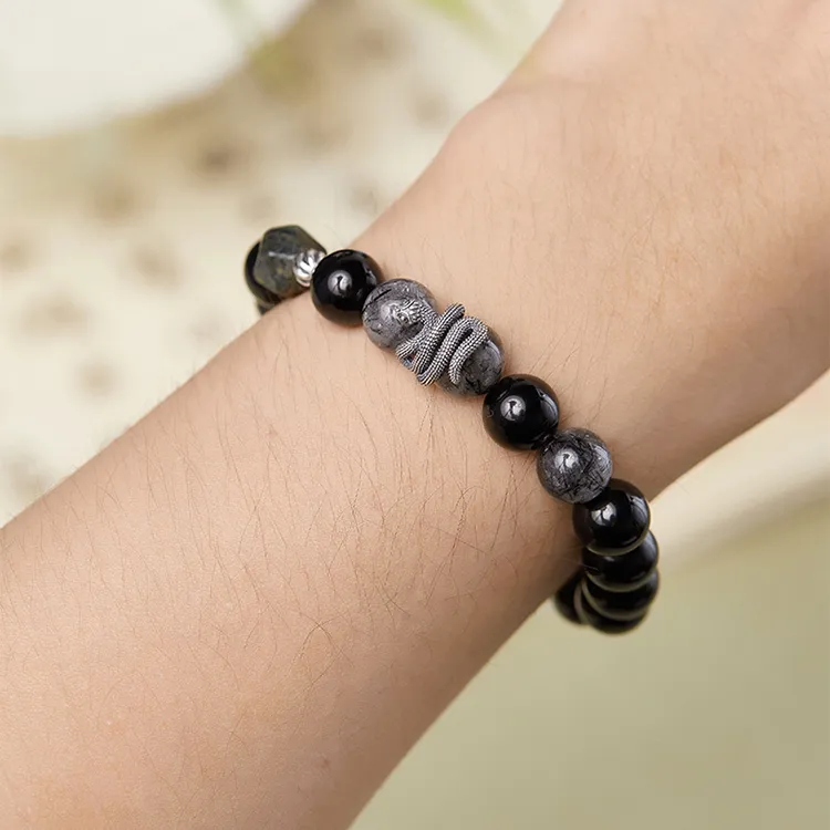 ALI THE FOX Obsidian Bracelets Unisex-3