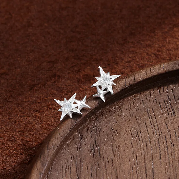 ALI THE FOX S999 Fine Silver Stud Earrings Women's-3