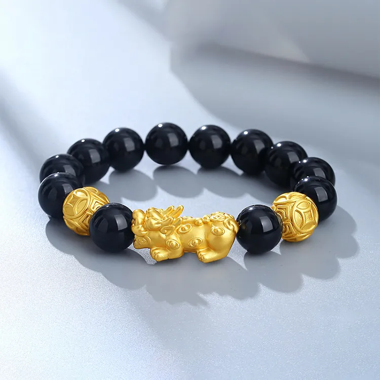 ALI THE FOX Obsidian Bracelets Unisex-1