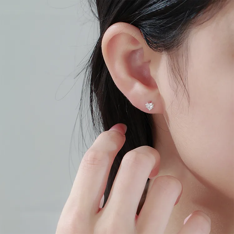 ALI THE FOX S999 Fine Silver Stud Earrings Women's-1