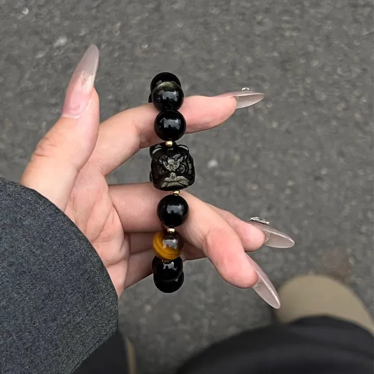 ALI THE FOX Obsidian Bracelets Unisex-2