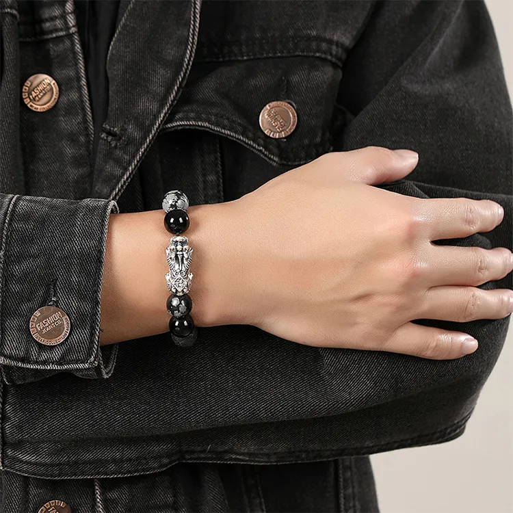 ALI THE FOX Obsidian Bracelets Unisex-3