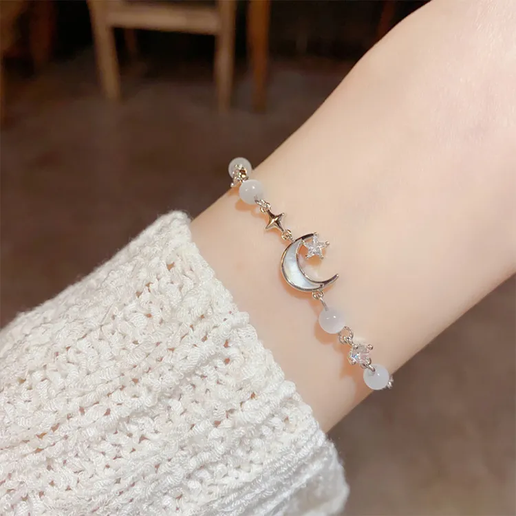 ALI THE FOX Glass Cat Eye Jade Bracelets Women's-3