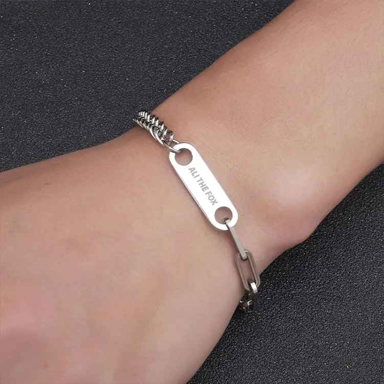 ALI THE FOX Titanium Steel Bracelets Unisex-3