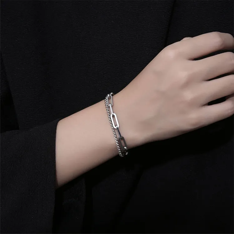 ALI THE FOX Titanium Steel Bracelets Unisex-2