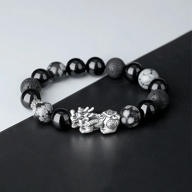 ALI THE FOX Obsidian Bracelets Unisex-1