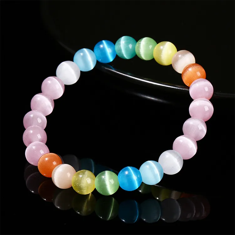 ALI THE FOX Glass Cat Eye Jade Bracelets Women's-3