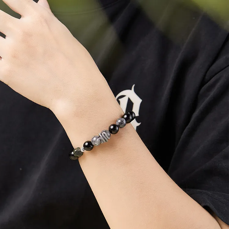 ALI THE FOX Obsidian Bracelets Unisex-2