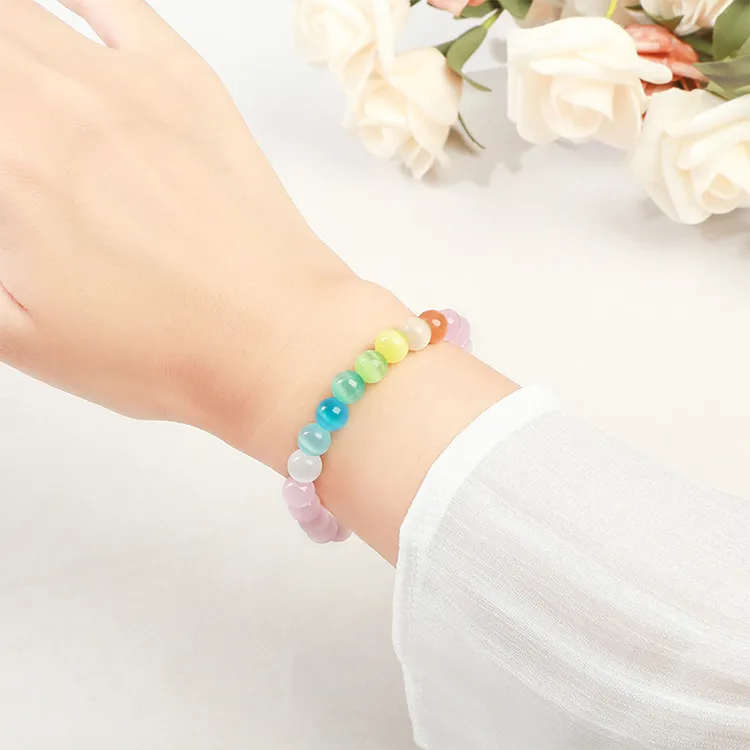 ALI THE FOX Glass Cat Eye Jade Bracelets Women's-1