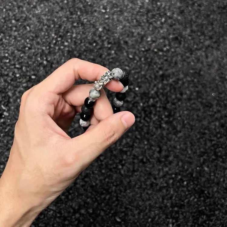 ALI THE FOX Obsidian Bracelets Unisex-7