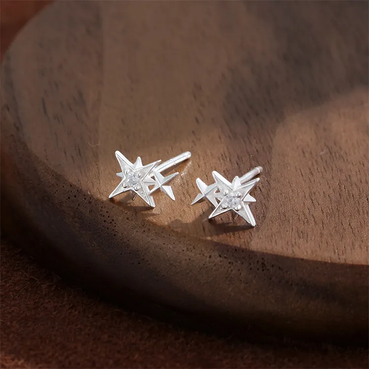 ALI THE FOX S999 Fine Silver Stud Earrings Women's-6