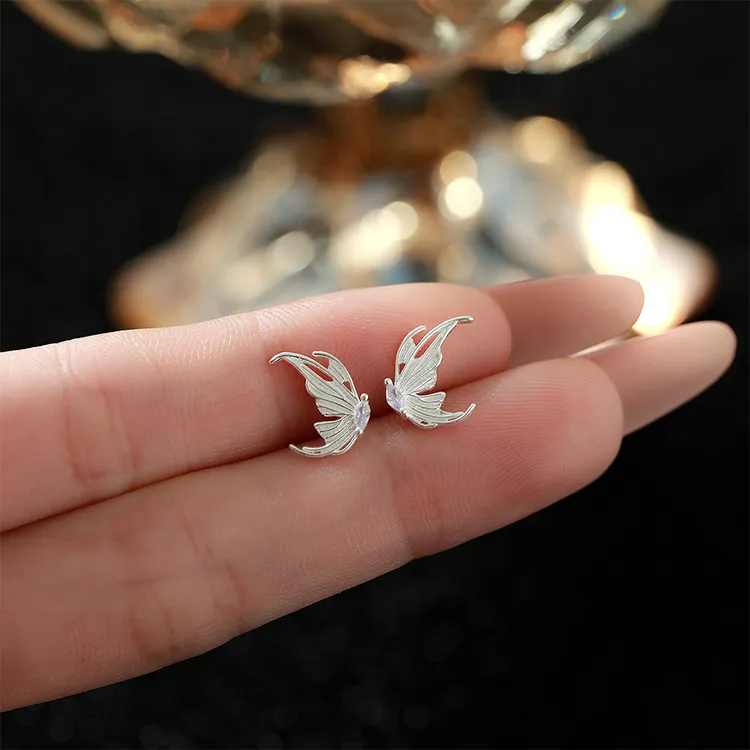 ALI THE FOX 999 Fine Silver Stud Earrings Women's-1