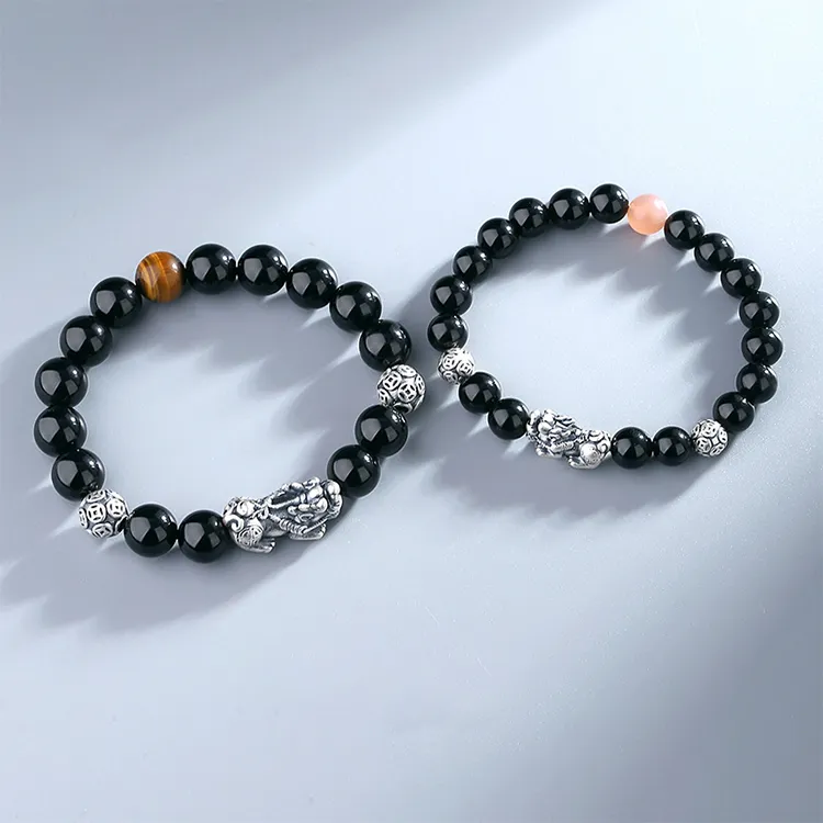 ALI THE FOX Obsidian Jade Bracelets Unisex-5