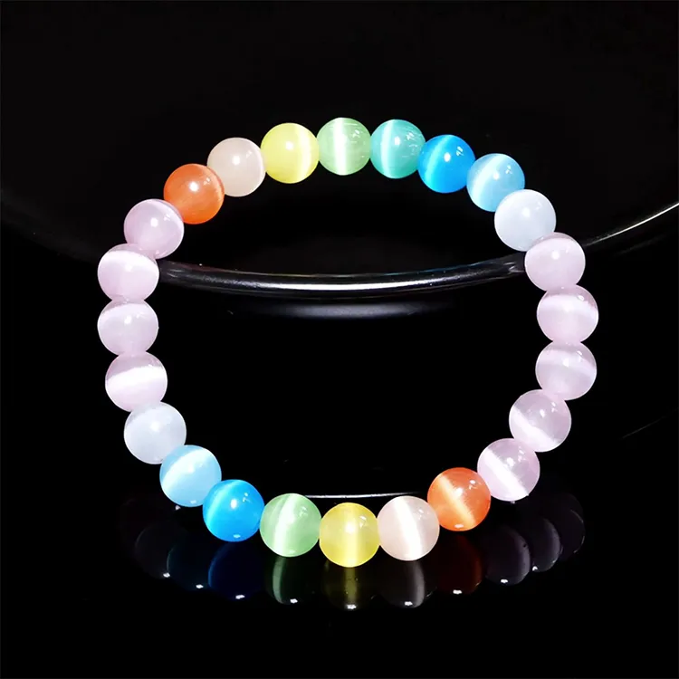ALI THE FOX Glass Cat Eye Jade Bracelets Women's-2