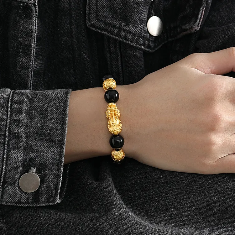 ALI THE FOX Obsidian Bracelets Unisex-3