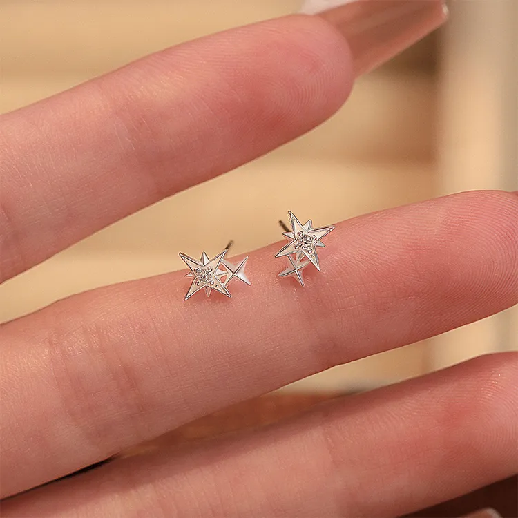 ALI THE FOX S999 Fine Silver Stud Earrings Women's-4