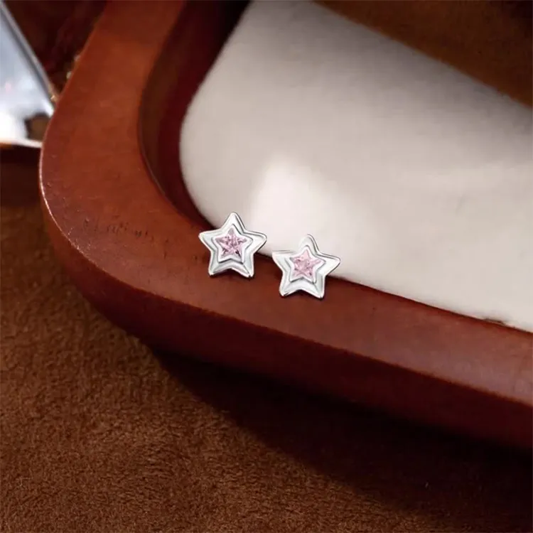 ALI THE FOX S999 Fine Silver Stud Earrings Women's-3