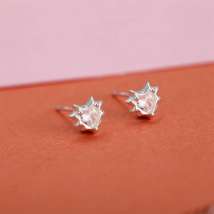 ALI THE FOX S999 Fine Silver Stud Earrings Women's-4
