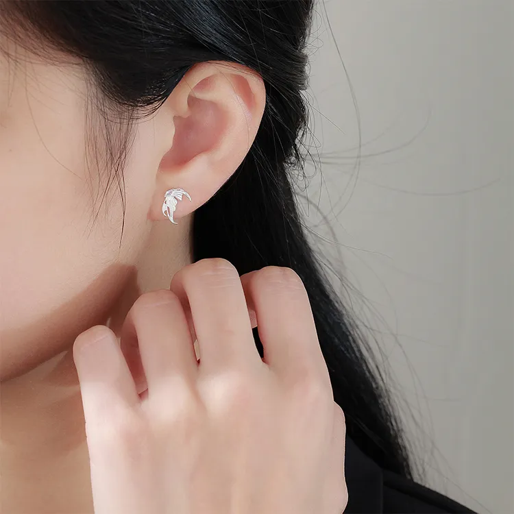 ALI THE FOX 999 Fine Silver Stud Earrings Women's-2