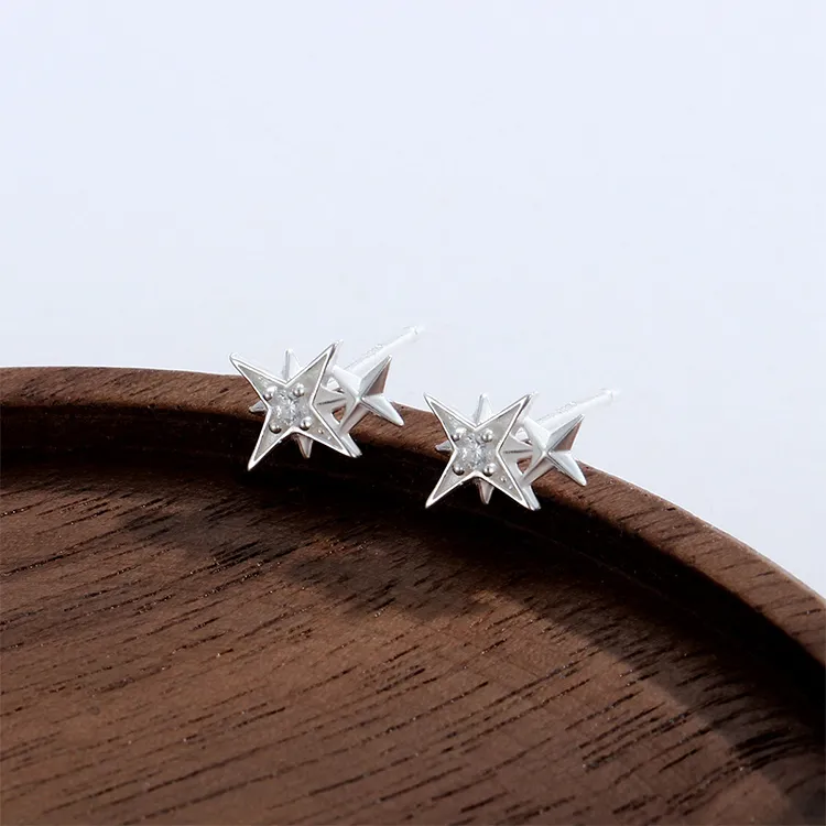 ALI THE FOX S999 Fine Silver Stud Earrings Women's-1