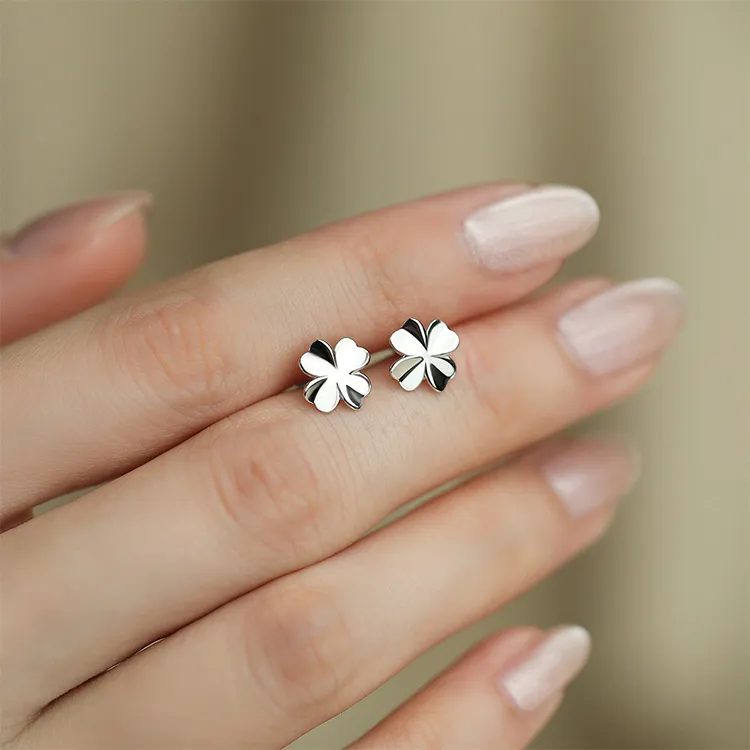 ALI THE FOX S999 Silver Stud Earrings Women's-4