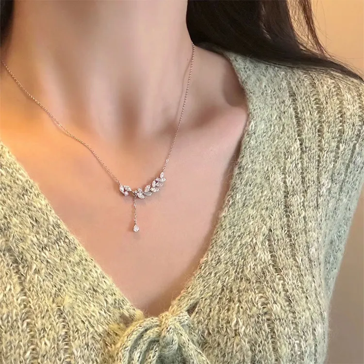 ALI THE FOX Zircon Necklaces Women's-2