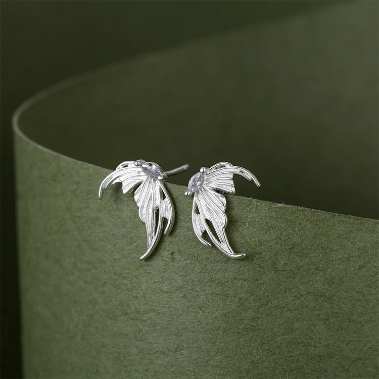 ALI THE FOX 999 Fine Silver Stud Earrings Women's-6