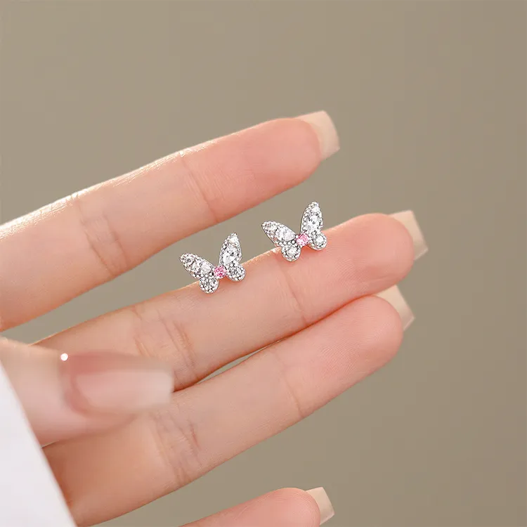 ALI THE FOX S925 Silver Stud Earrings Women's-3