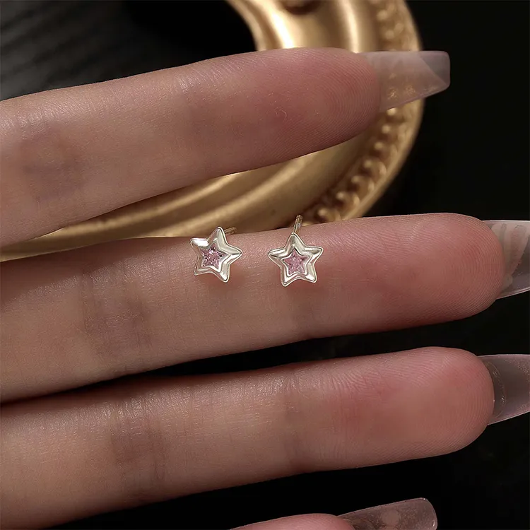 ALI THE FOX S999 Fine Silver Stud Earrings Women's-2