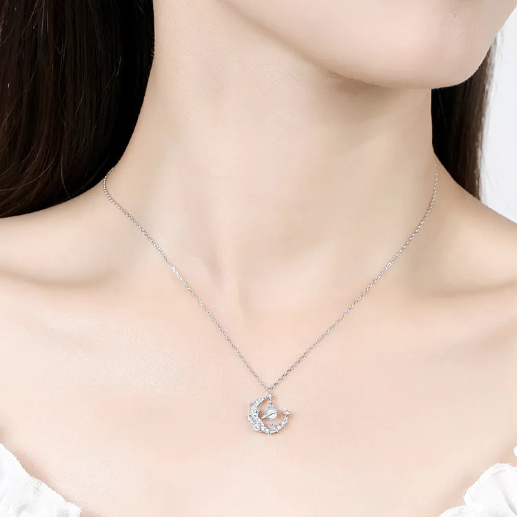 ALI THE FOX S925 Silver Necklaces Women's-1