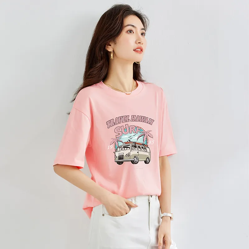 FAIRWHALE Drop Shoulder Sleeve T Shirt Women's-2