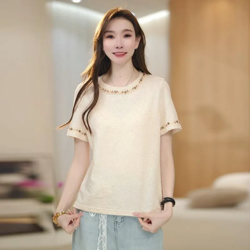 FAIRWHALE Set in Sleeve T Shirt Women's-3