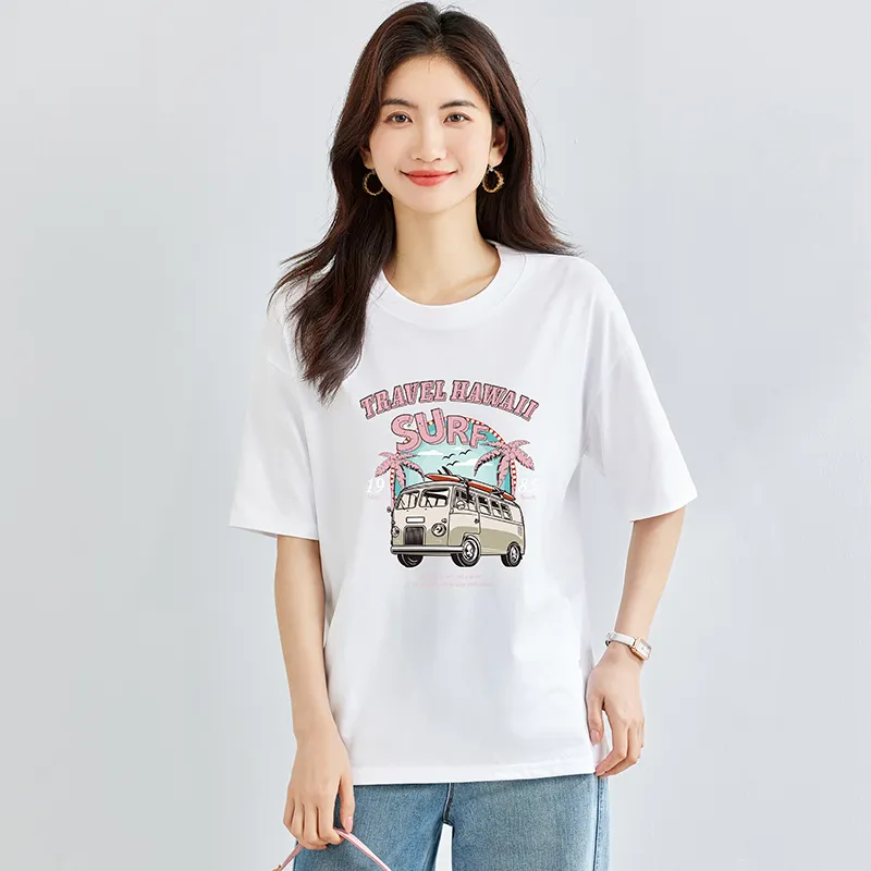 FAIRWHALE Drop Shoulder Sleeve T Shirt Women's-8
