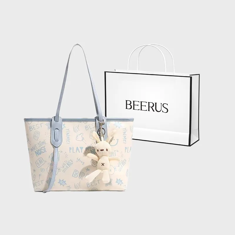 BEERUS PU Tote Bag, Shopping Bag, Shoulder Bag Unisex Multicolor-26