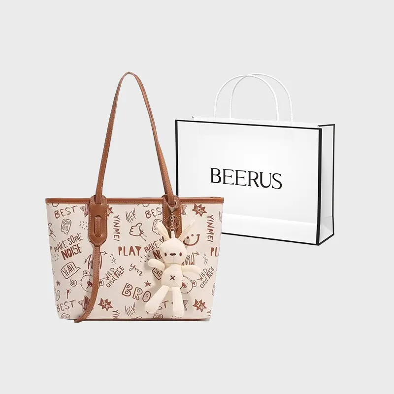 BEERUS PU Tote Bag, Shopping Bag, Shoulder Bag Unisex Multicolor-31