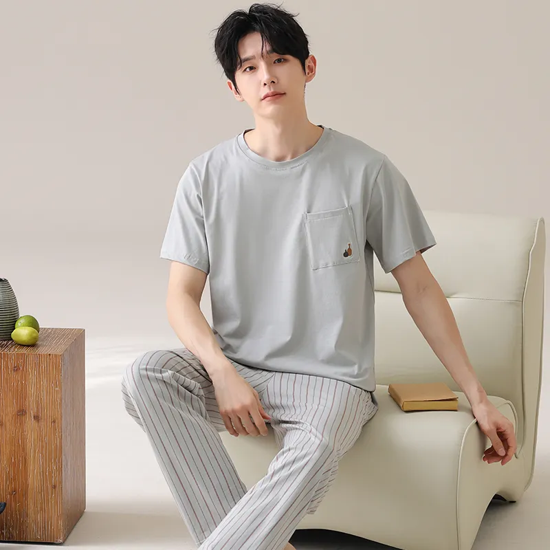 HUADAOJI Men Pajama Sets-5
