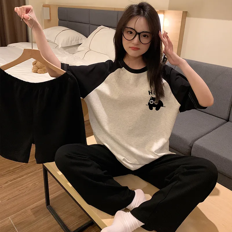 HUADAOJI Pajama Set Women's Black-4