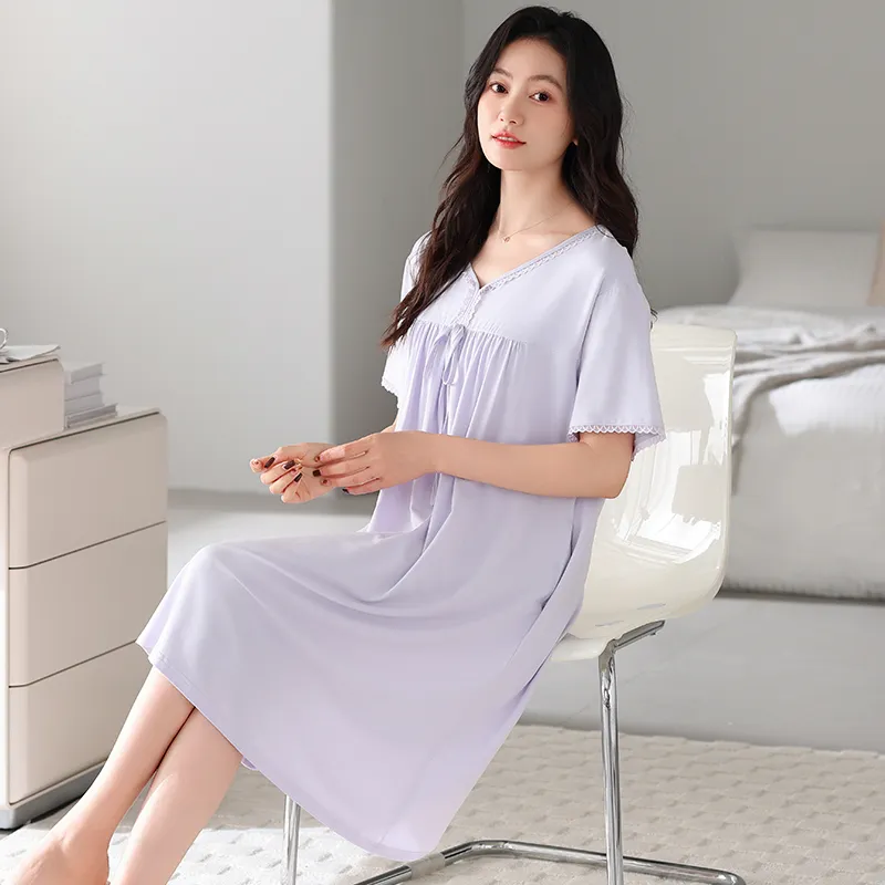 HUADAOJI Women's Nightgowns-5