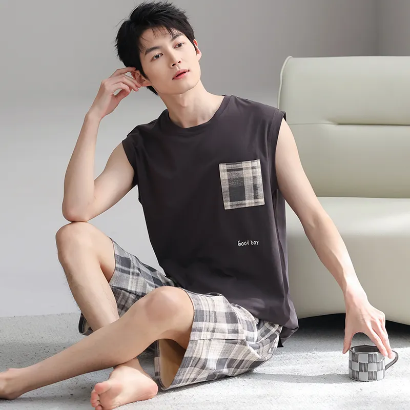 HUADAOJI Men Pajama Sets-4