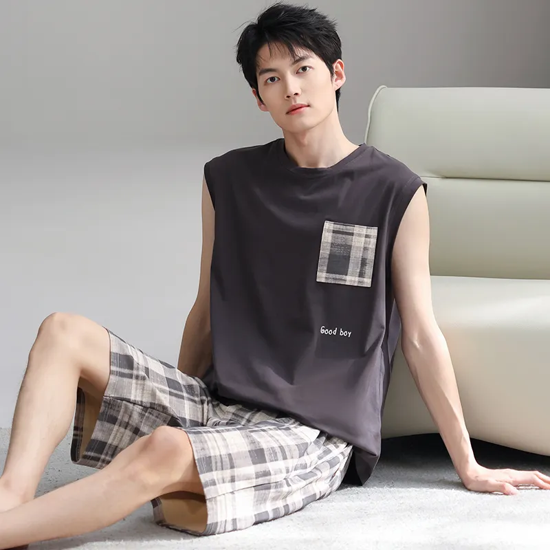 HUADAOJI Men Pajama Sets-5