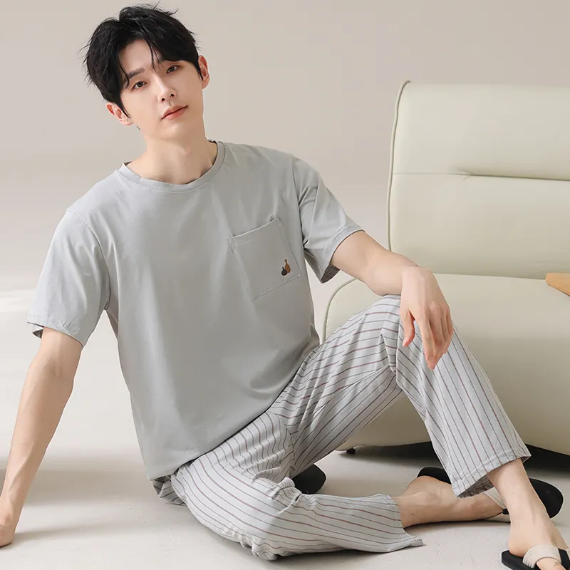 HUADAOJI Men Pajama Sets-3