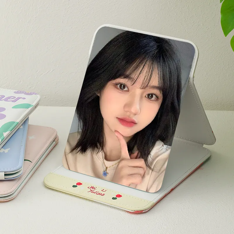 Gentle Welcome Tulip Folding Mirror Convenient Portable Hairdressing Home Makeup Small Mirror-8