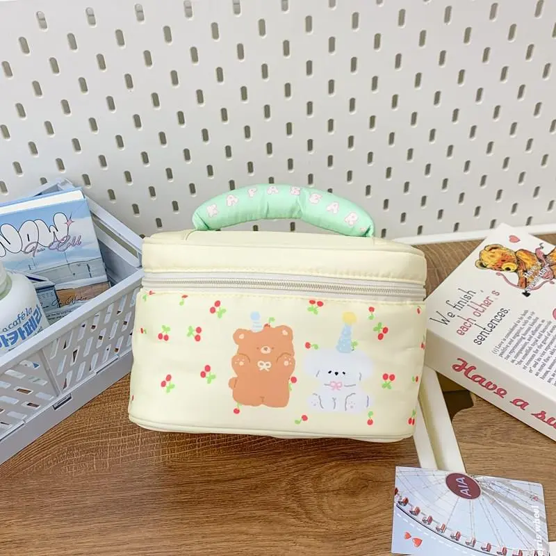 Gentle Welcome Cartoon Bear Cute Makeup Bags Convenient Portable-11