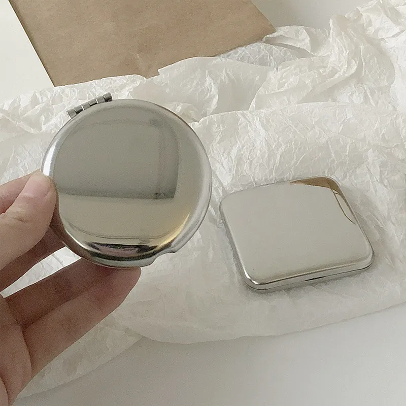Gentle Welcome Handheld Double Sided Pocket Mirror Portable Travel Makeup Mirror Small Mirror-3